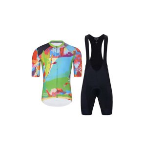 HOLOKOLO Cyklistický krátky dres a krátke nohavice - DEER - viacfarebná/zelená