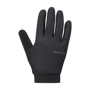 SHIMANO Cyklistické rukavice dlhoprsté - EXPLORER FF - čierna XL