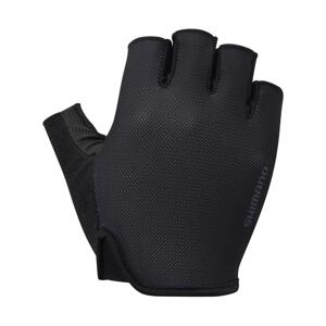 SHIMANO Cyklistické rukavice krátkoprsté - AIRWAY - čierna 2XL