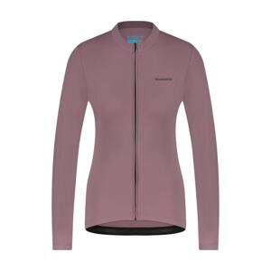 SHIMANO Cyklistický dres s dlhým rukávom zimný - KAEDE THERMAL LONG - fialová M