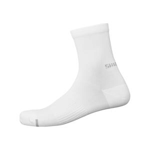 SHIMANO Cyklistické ponožky klasické - PERFORMANCE MID - biela 36-40