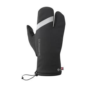 SHIMANO Cyklistické rukavice dlhoprsté - WINDSTOPPER PRIMALOFT 2x2 - čierna XL