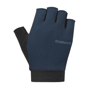 SHIMANO Cyklistické rukavice krátkoprsté - EXPLORER - modrá XL