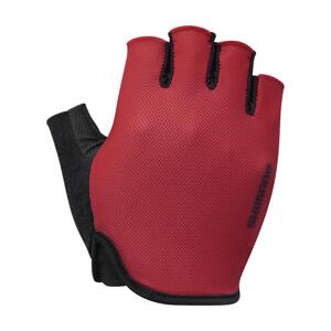 SHIMANO Cyklistické rukavice krátkoprsté - AIRWAY - červená 2XL