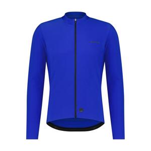 SHIMANO Cyklistický dres s dlhým rukávom letný - ELEMENT LONG - modrá M