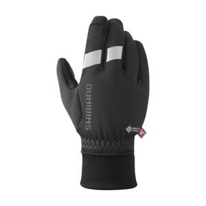 SHIMANO Cyklistické rukavice dlhoprsté - WINDSTOPPER PRIMALOFT - čierna L