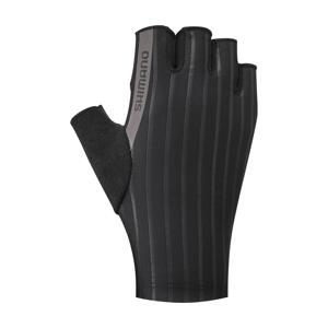 SHIMANO Cyklistické rukavice krátkoprsté - SHIMANO ADVANCED RACE - čierna 2XL