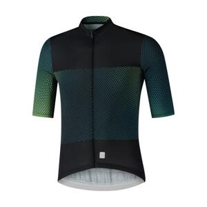 SHIMANO Cyklistický dres s krátkym rukávom - BREAKAWAY - zelená/čierna L