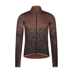 SHIMANO Cyklistický dres s dlhým rukávom letný - EVOLVE WIND LIGHT - hnedá