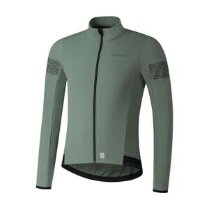 SHIMANO Cyklistická zateplená bunda - BEAUFORT LIGHT - zelená XL