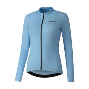 SHIMANO Cyklistický dres s dlhým rukávom zimný - ELEMENT LONG - svetlo modrá S