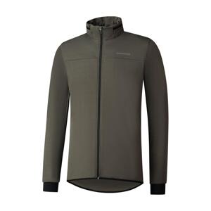 SHIMANO Cyklistická zateplená bunda - FURANO WARM - šedá