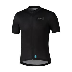 SHIMANO Cyklistický dres s krátkym rukávom - ELEMENT - čierna M