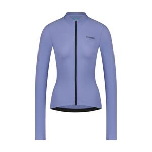 SHIMANO Cyklistický dres s dlhým rukávom zimný - ELEMENT LONG - fialová S