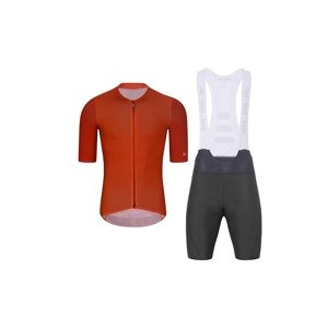 HOLOKOLO Cyklistický krátky dres a krátke nohavice - PERFORMANCE - čierna/oranžová