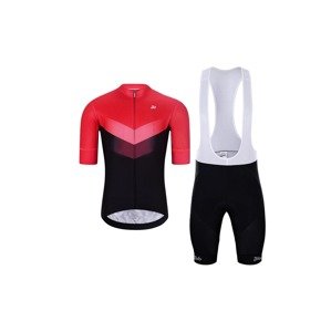 HOLOKOLO Cyklistický krátky dres a krátke nohavice - ARROW II - červená/čierna