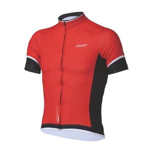 BBB Cyklistický dres s krátkym rukávom - COMFORTFIT - červená/čierna 164 cm