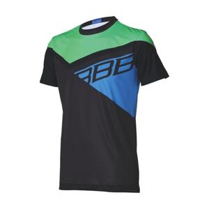 BBB Cyklistický dres s krátkym rukávom - GRAVITY - modrá/zelená/čierna