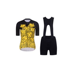 RIVANELLE BY HOLOKOLO Cyklistický krátky dres a krátke nohavice - CHEETAH II - žltá/čierna