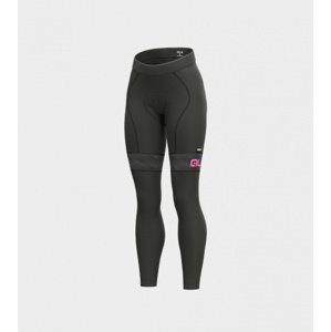 ALÉ Cyklistické nohavice dlhé bez trakov - PR-R MILD TIGHTS - čierna/ružová